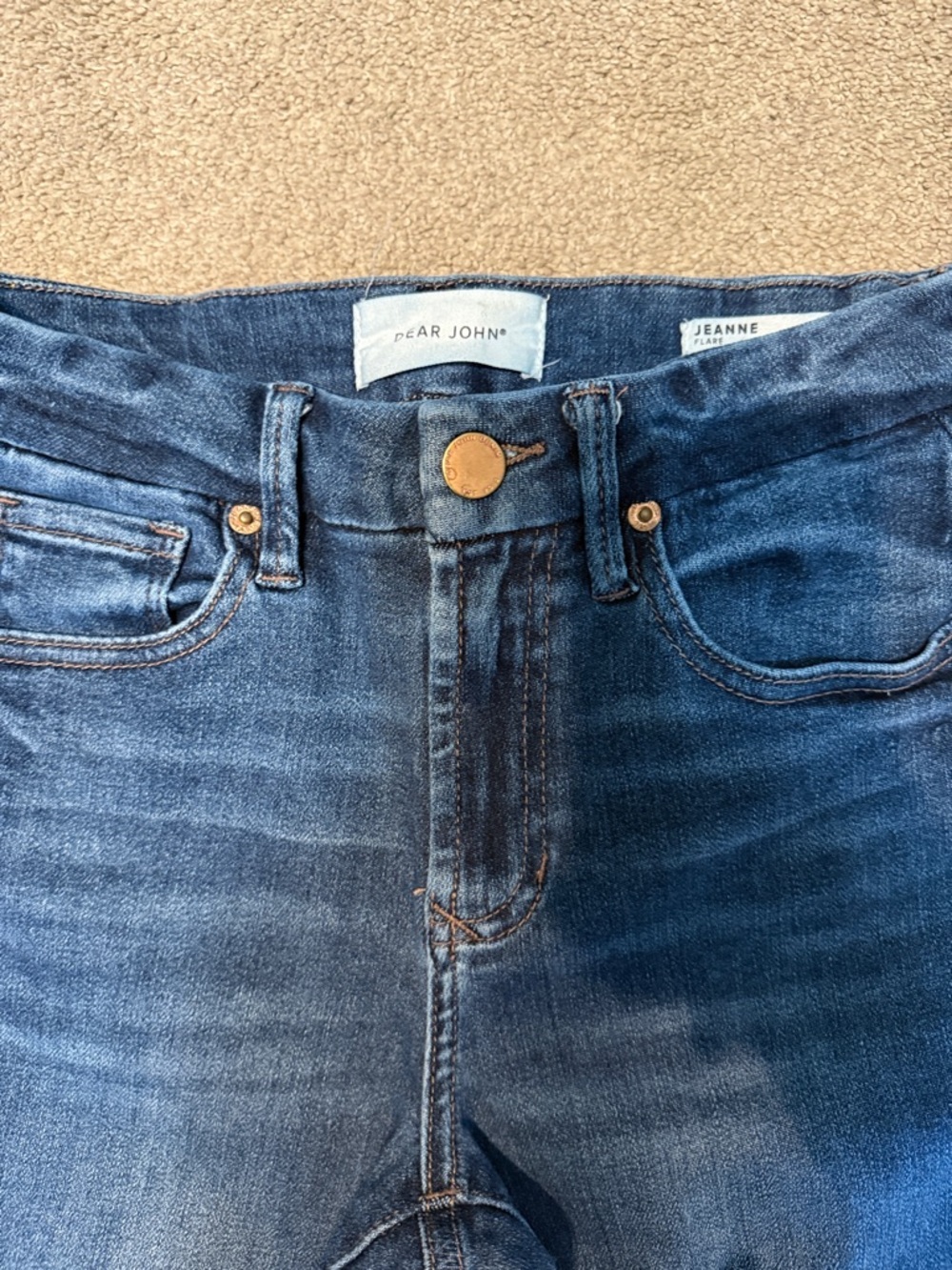 Dear John Dark Wash Jeanne High Rise Flare Jeans Size 25 - Picture 5 of 7